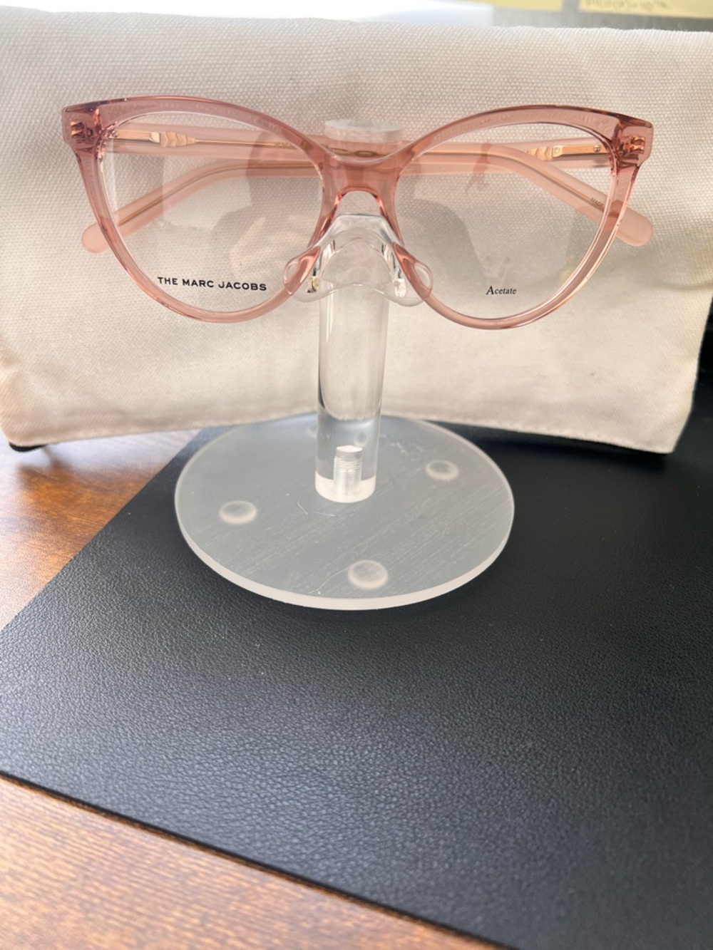 Marc Jacobs Rose Transparent Cat-Eye RX glasses